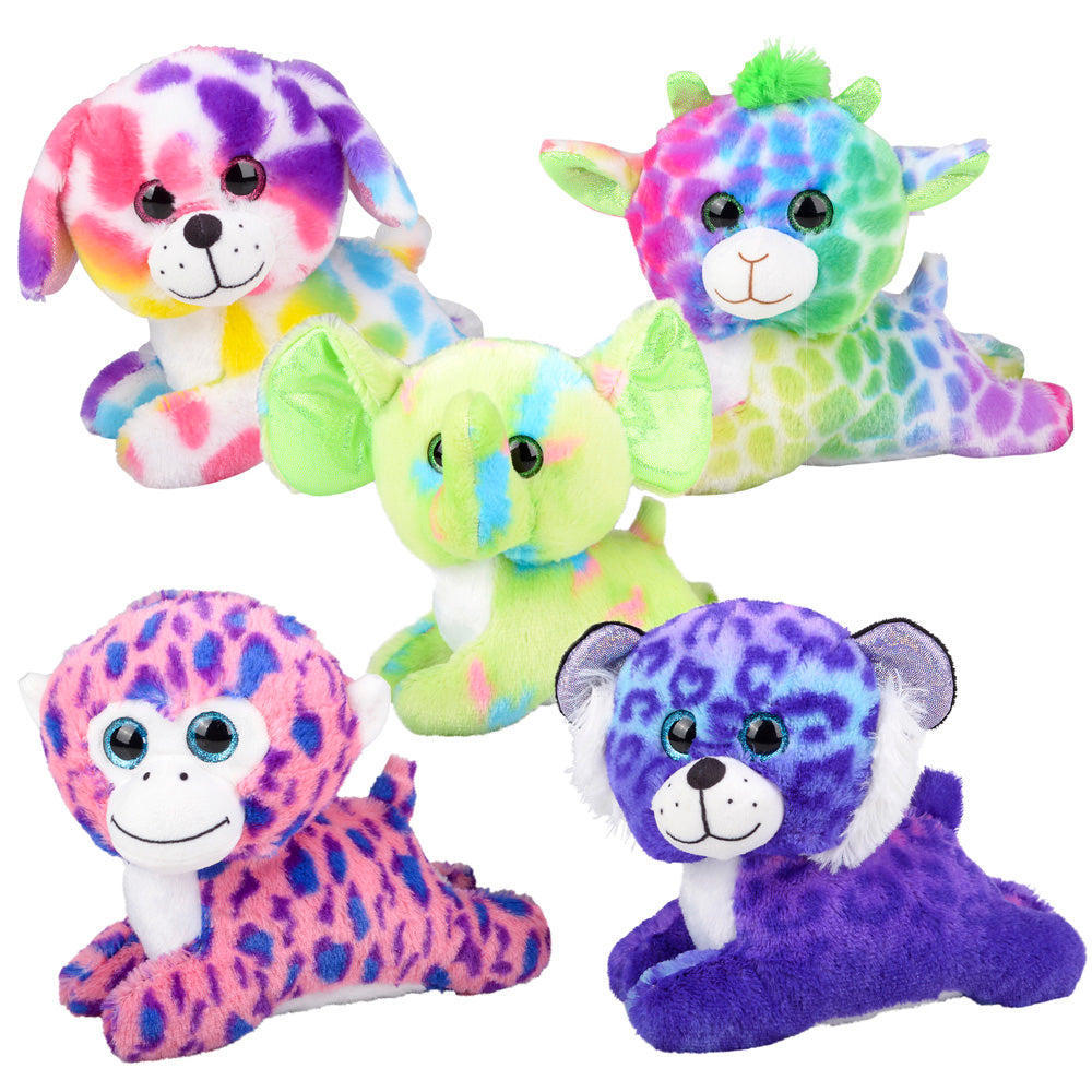Plush Laying Bright Eye Animals 8"