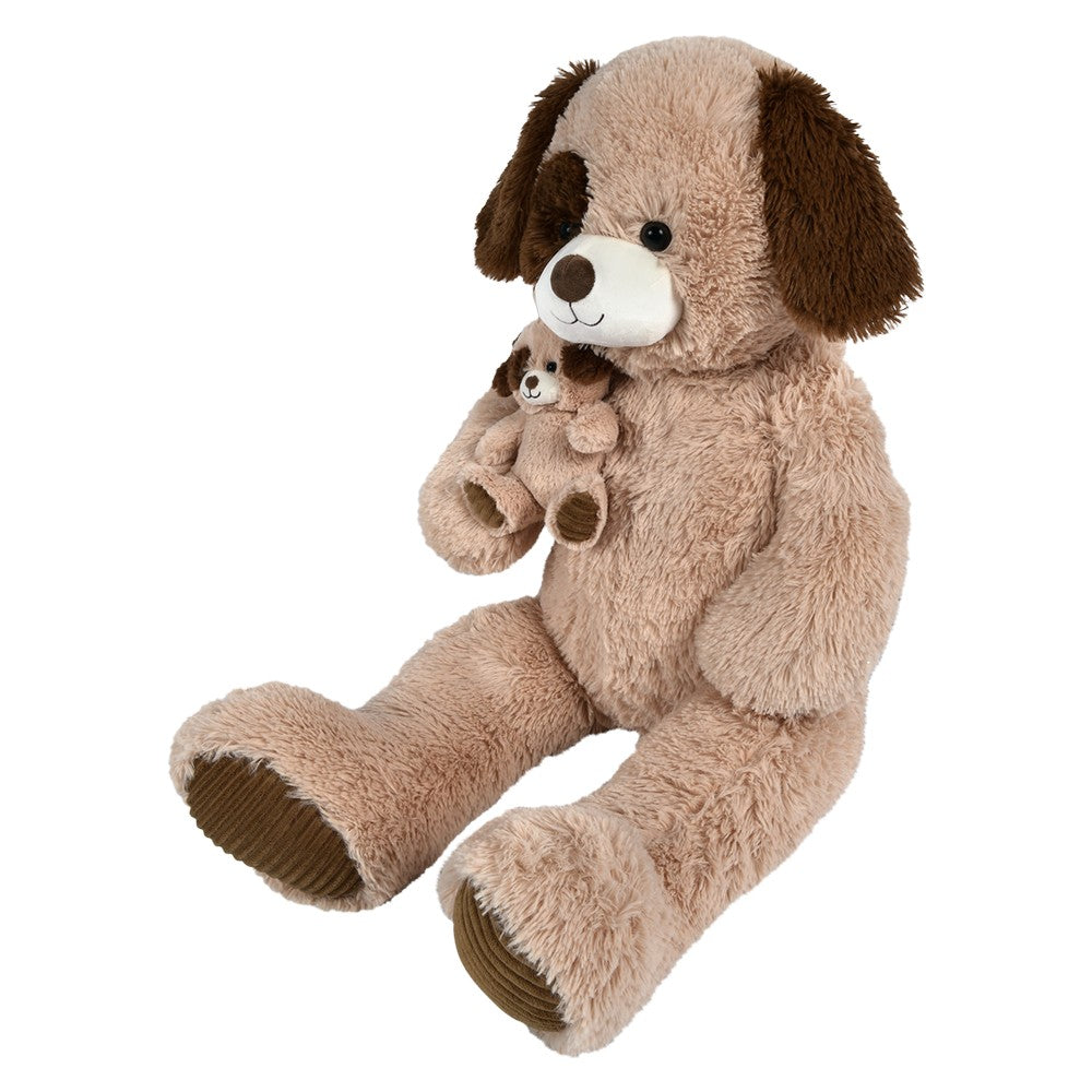 Plush Dog With Baby Plush (36")