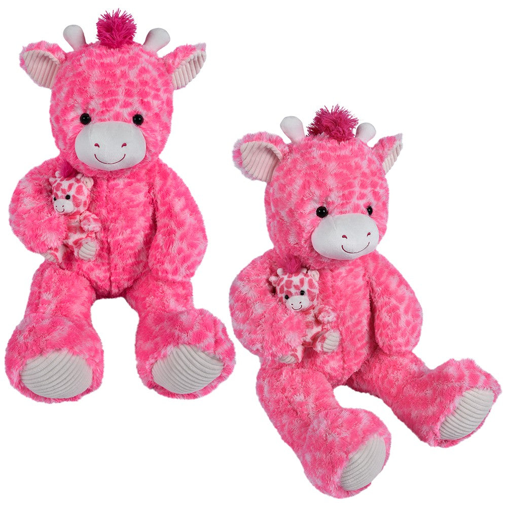 Plush Giraffe With Baby (36 in Mamma Giraffe)