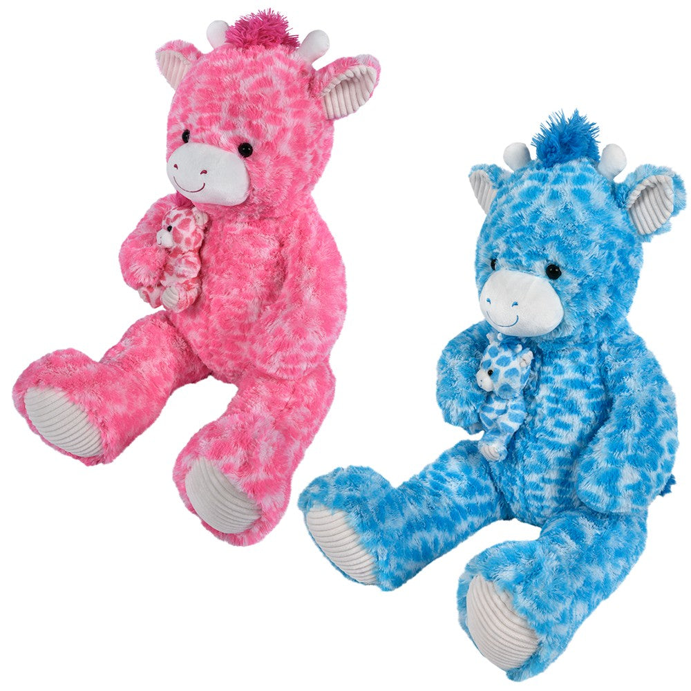 Plush Giraffe With Baby (36 in Mamma Giraffe)