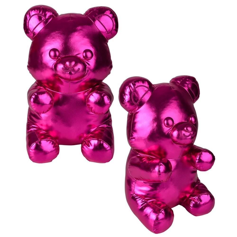 Metallic Red Yummy Bear Pillow (1 PC)