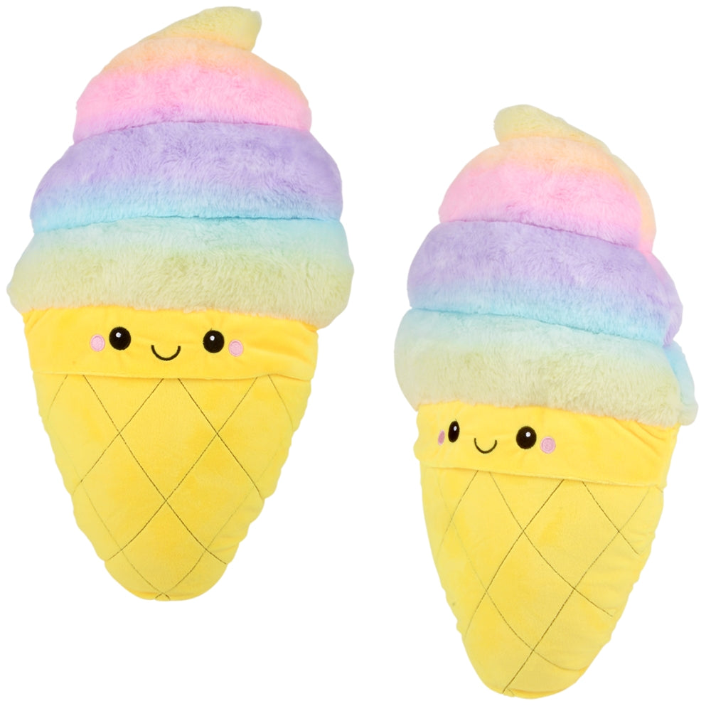 Rainbow Ice Cream Plush Pillow 21"
