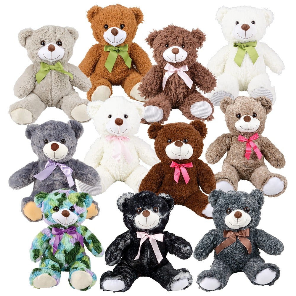 Plush Ribbon Bear Assortment 22"