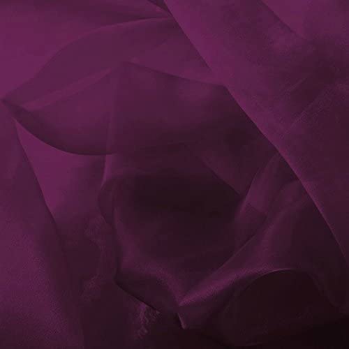1 Yard Sparkle Crystal Sheer Organza Fabric, 60? Wide Shiny 100% Polyester Fabric for Fashion, Crafts, Decorations