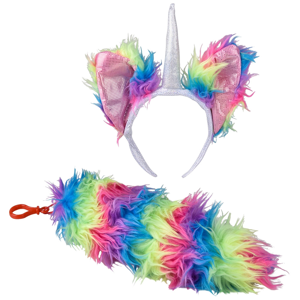 Unicorn Headband and Tail Set