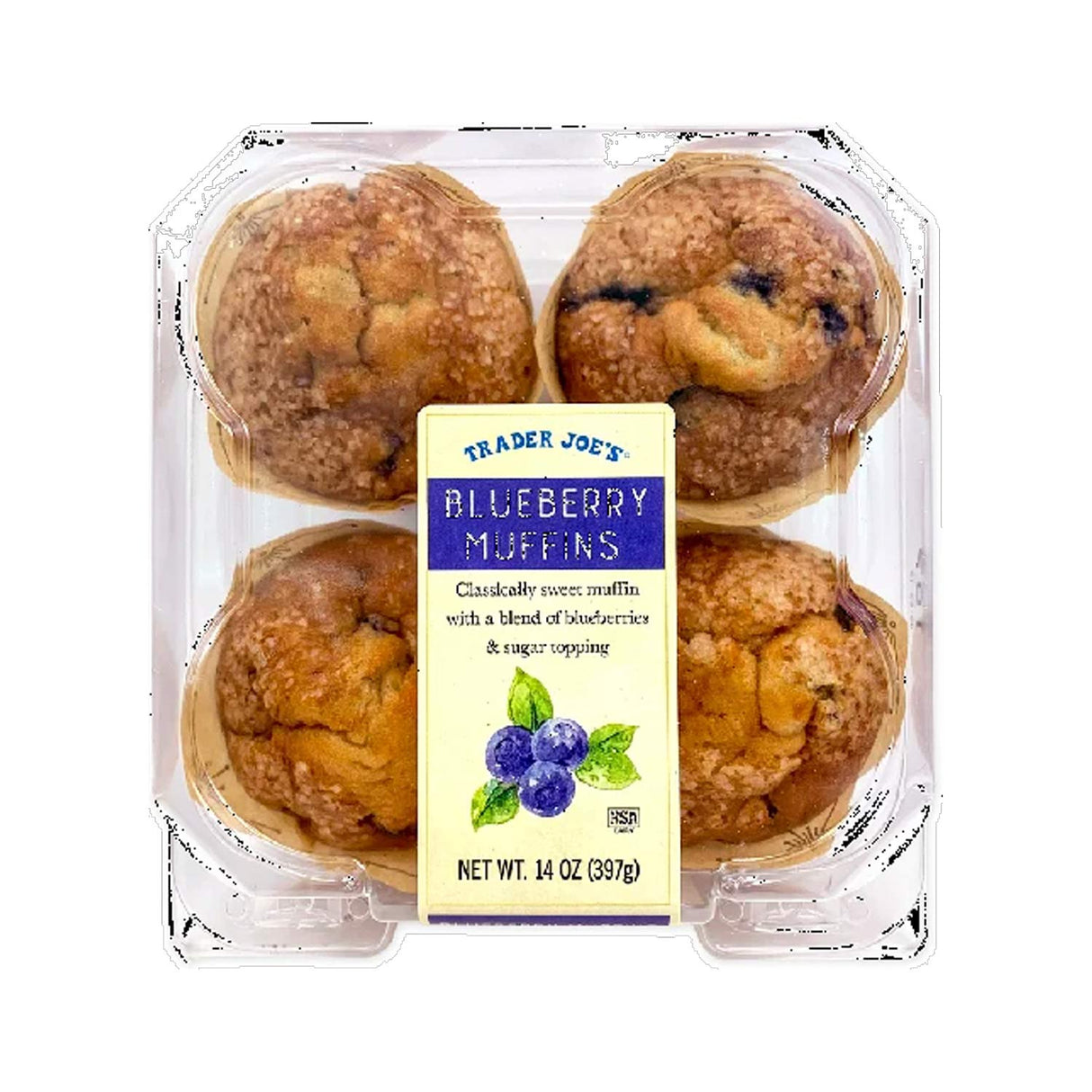 Trader Joe’s Sweet & Delicious Blueberry Muffins 14 oz