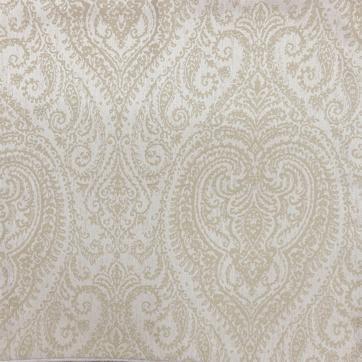 Polina Fabric Polyester Linen Jacquard Fabric - Two Tone Paisley Damask, 59" Width (1 Yard)