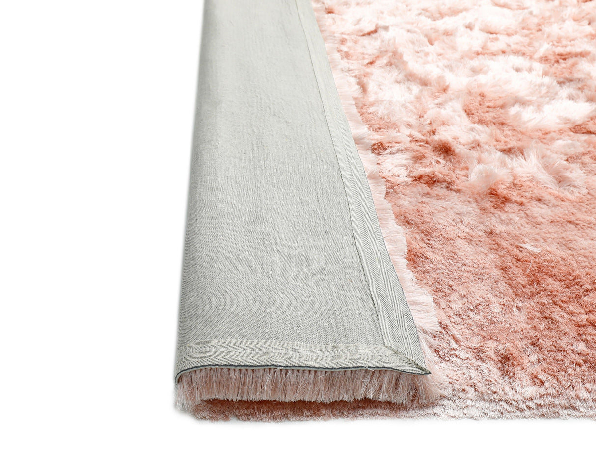 Brisa Shag Viscose Polyester Fabric - Powder Pink, Solid Two Tone, 2" Pile Height (1 Unit)