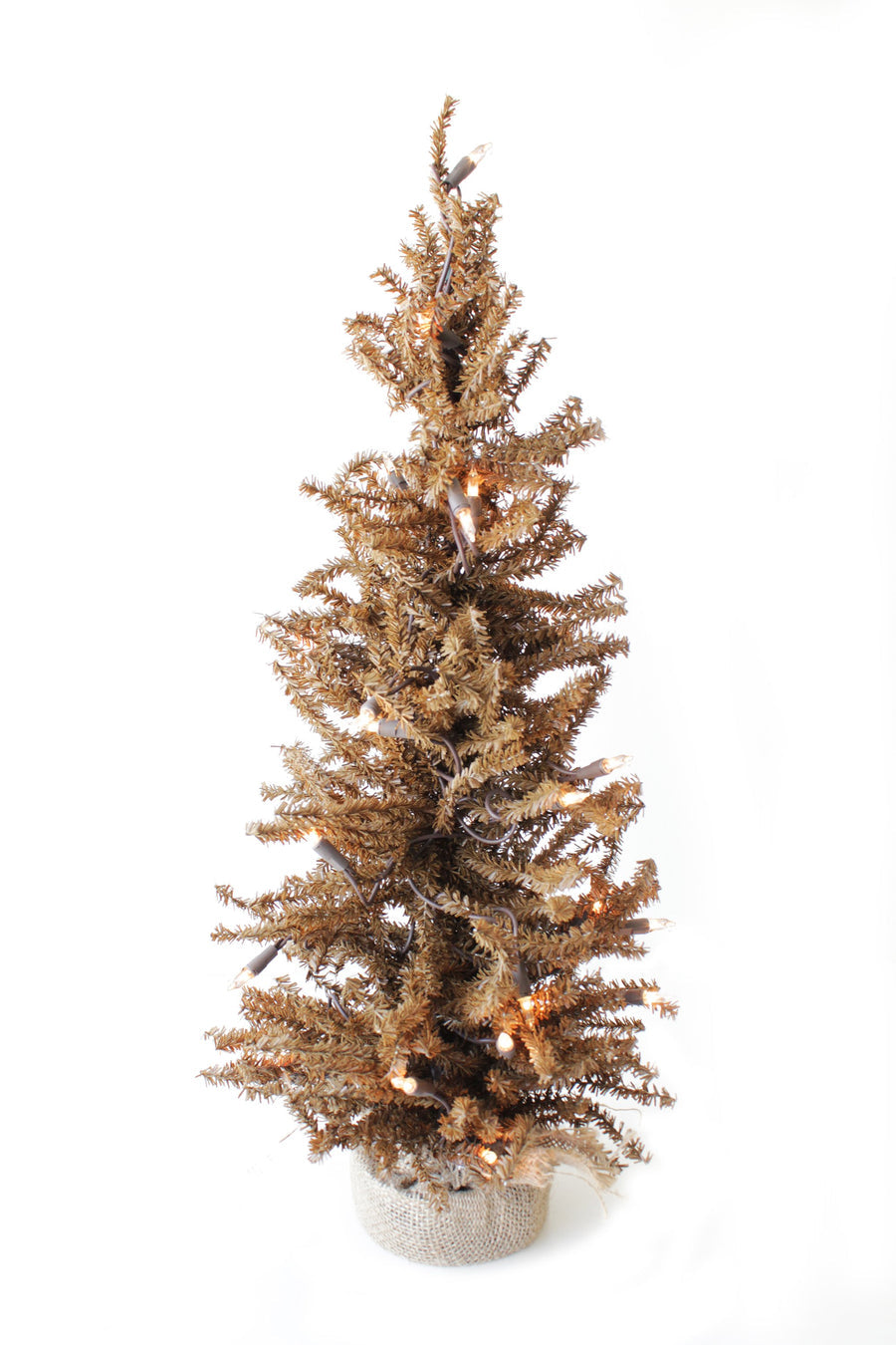 2' Pre-Lit Tabletop Tree with Burlap Base