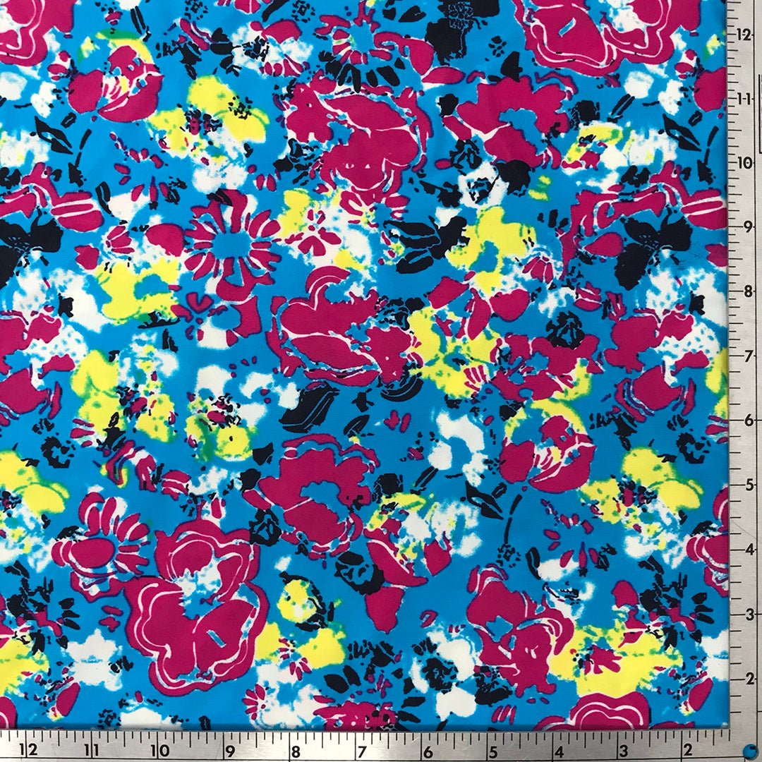 Printed Spandex Floral Impressions