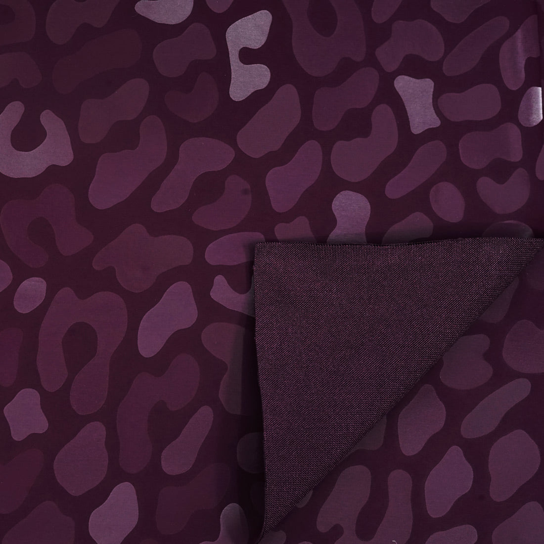 Prowl Polyester Spandex Slick Vinyl Fabric - Leopard Print, 54" Width (1 Yard)