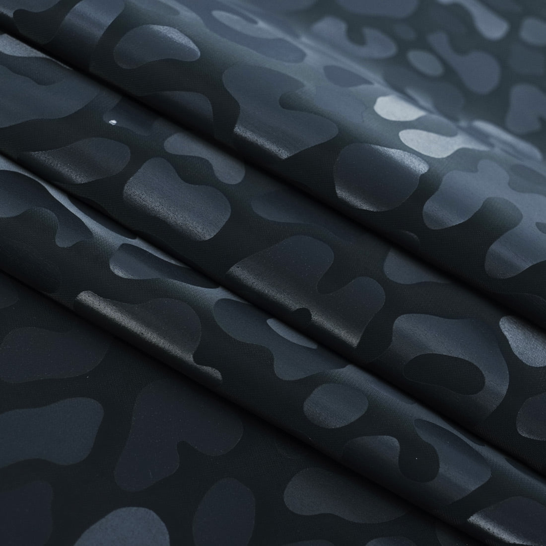 Slick Vinyl Leopard Print Stretch Fabric