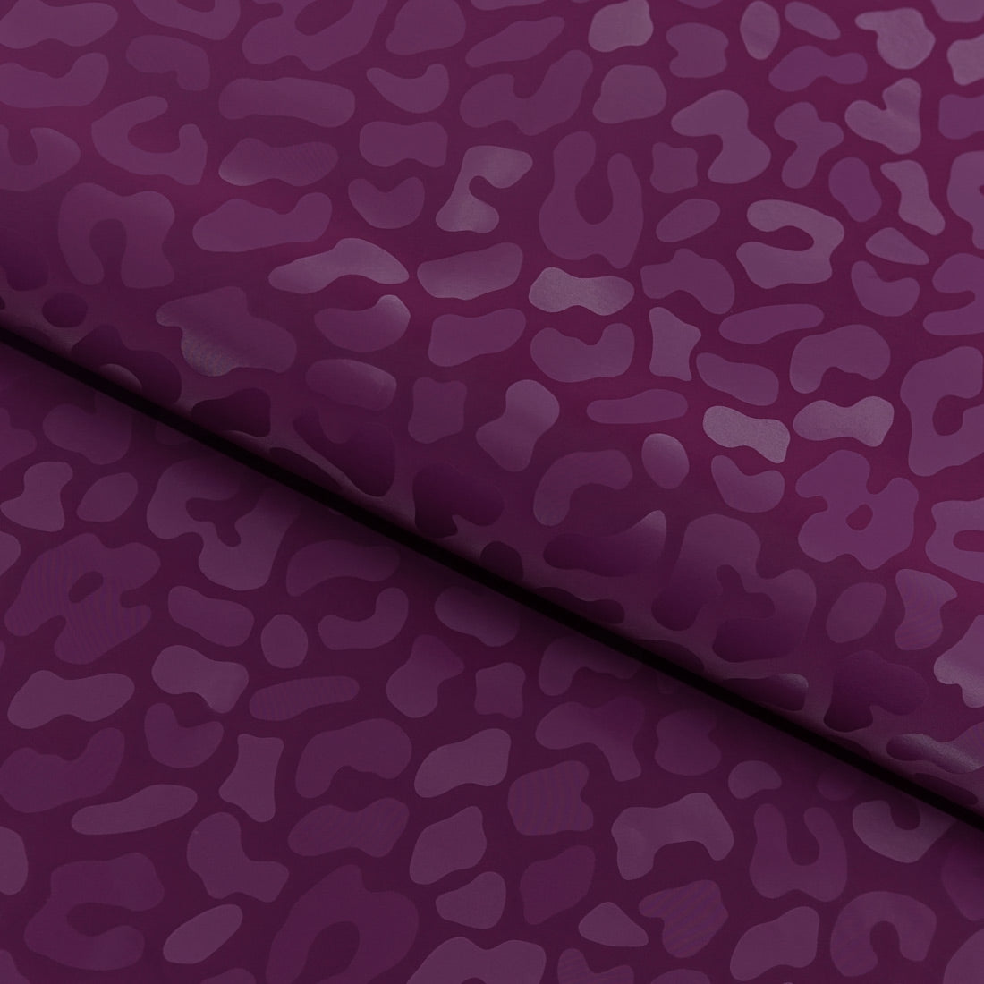 Prowl Polyester Spandex Slick Vinyl Fabric - Leopard Print, 54" Width (1 Yard)