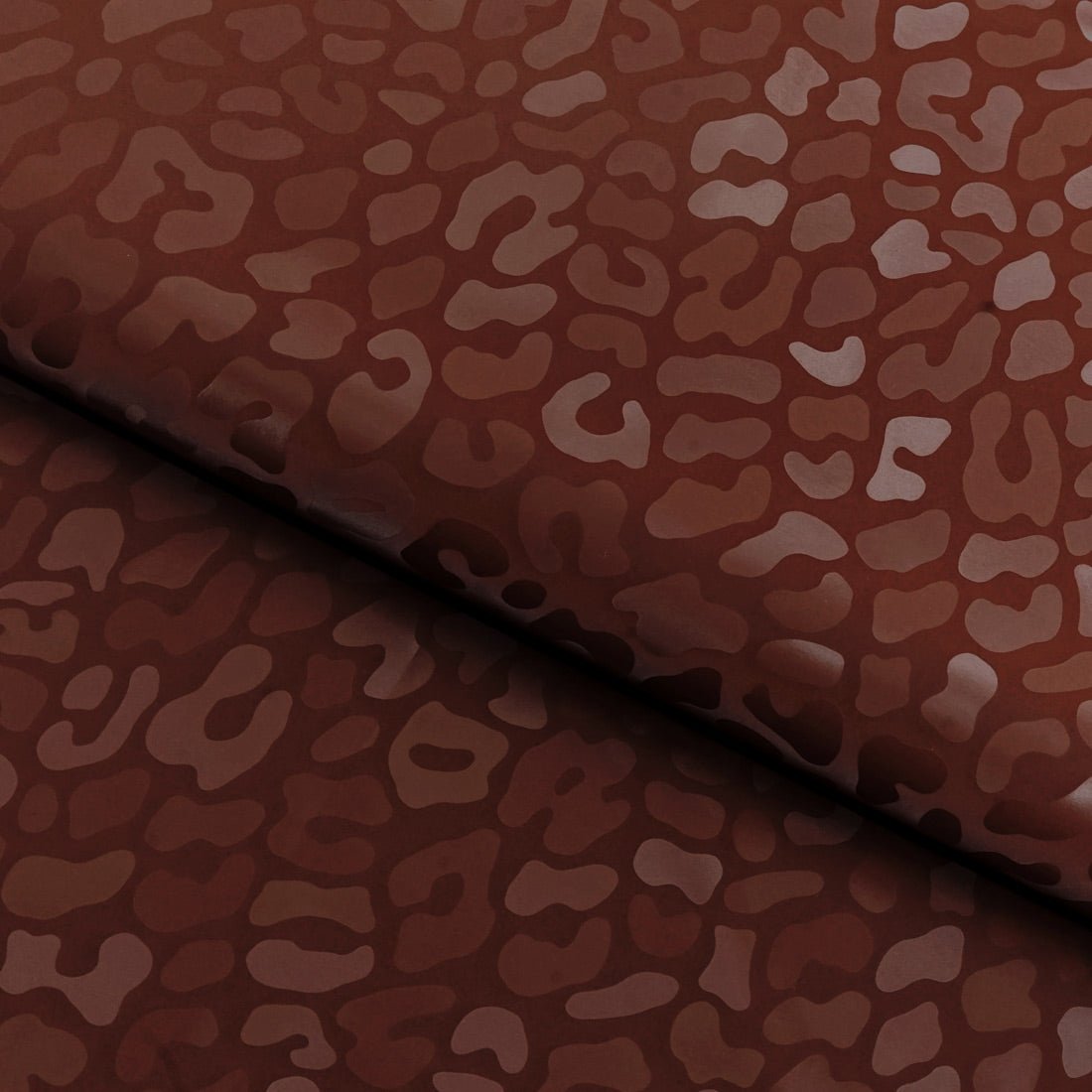 Slick Vinyl Leopard Print Stretch Fabric