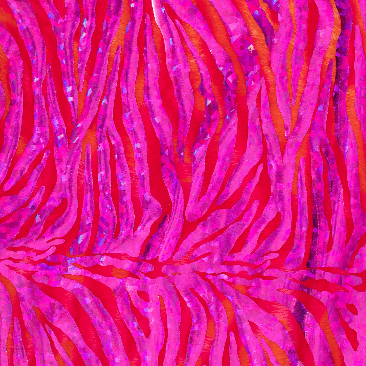 Polyester Spandex Zebra Hologram Fabric