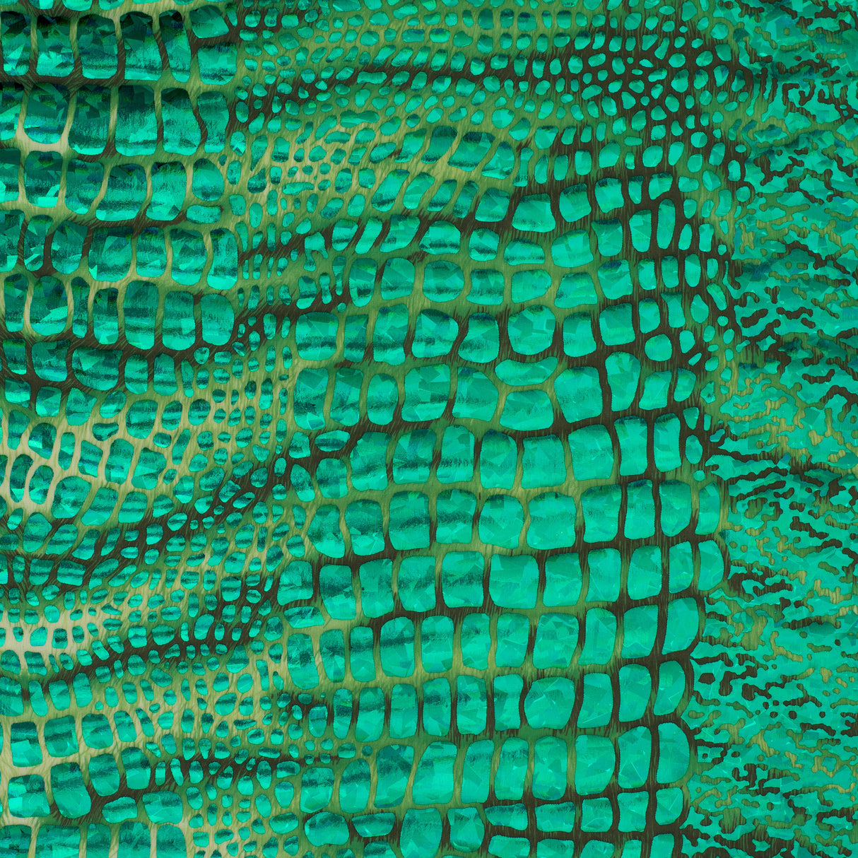 Polyester Spandex Hologram Fabric Disco Snake 60"