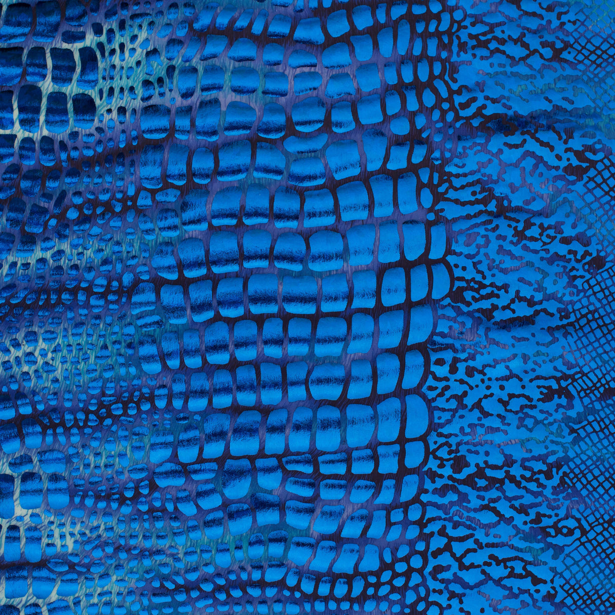 Polyester Spandex Hologram Fabric Disco Snake 60"