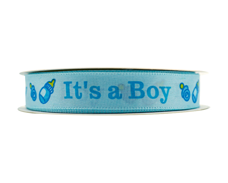5/8"x 25 yards It's a Boy Baby Shower Single Face Satin Gift Ribbon