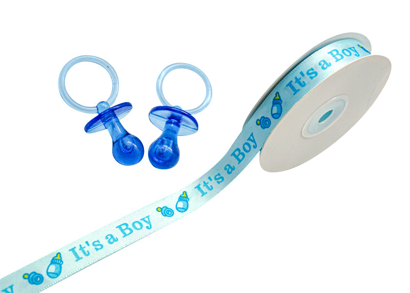 5/8"x 25 yards It's a Boy Baby Shower Single Face Satin Gift Ribbon