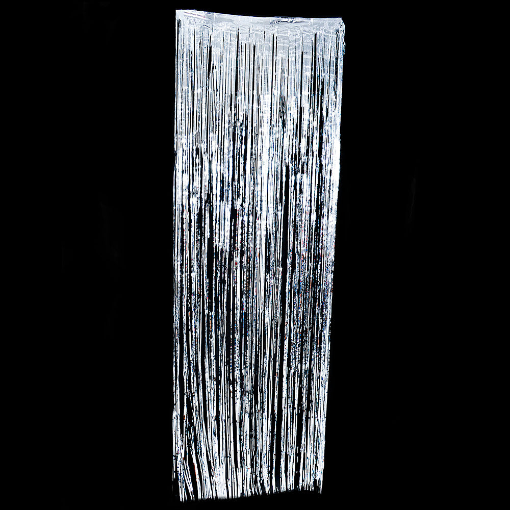 Silver Foil Fringe Curtain 36x96