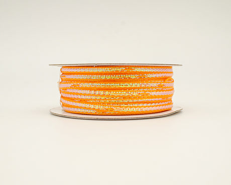 1/8"x50 yards Gold Yellow Organza Pull Bows Ribbon with Iridescent Edge