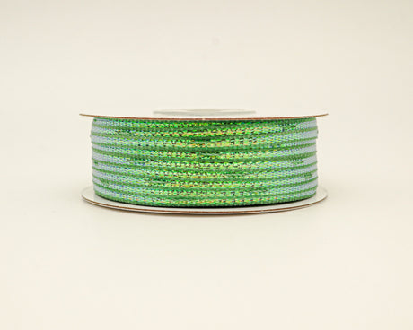 1/8"x50 yards Sage Organza Pull Bows Ribbon with Iridescent Edge