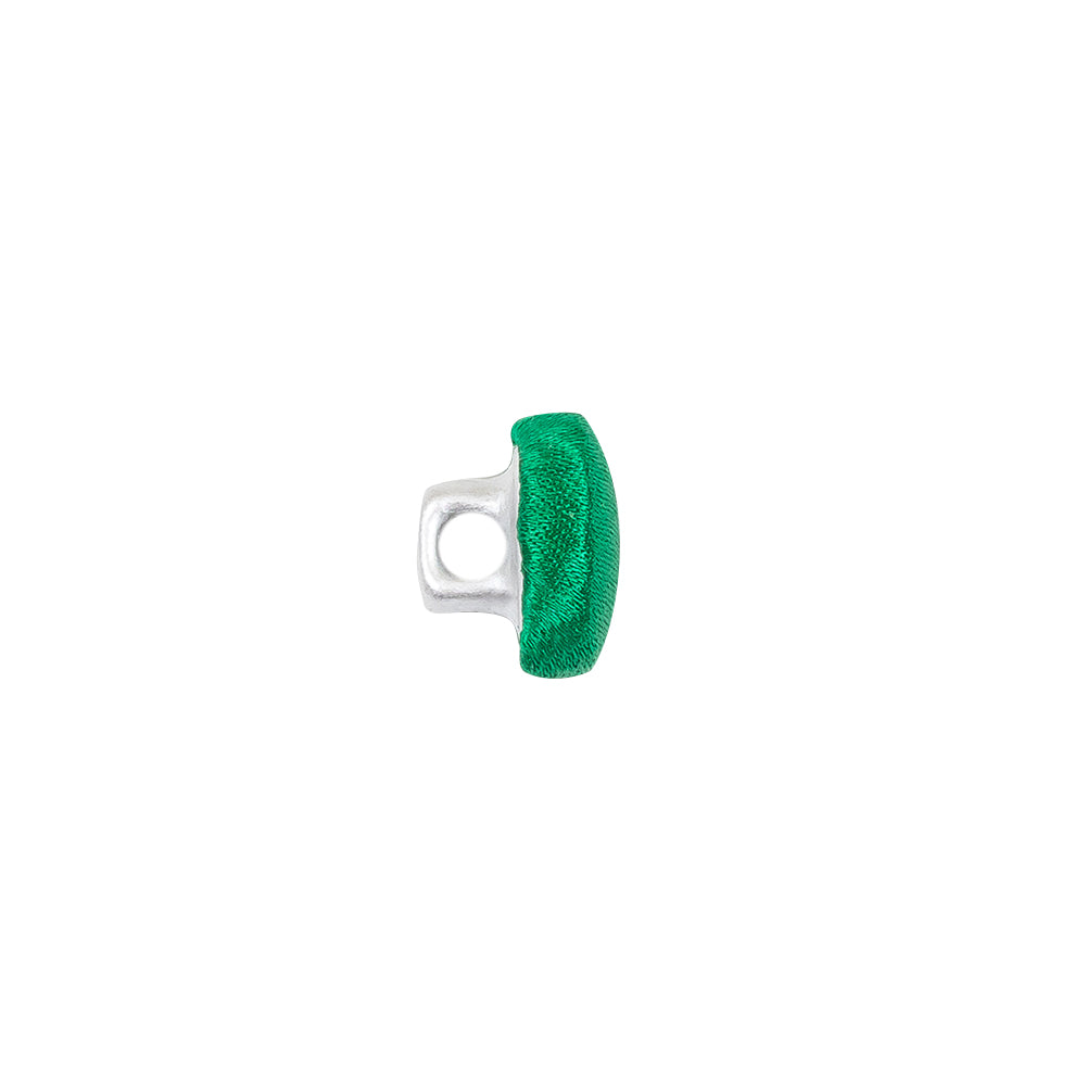 Mood Exclusive Kelly Green Silk Covered Button - 16L/10mm