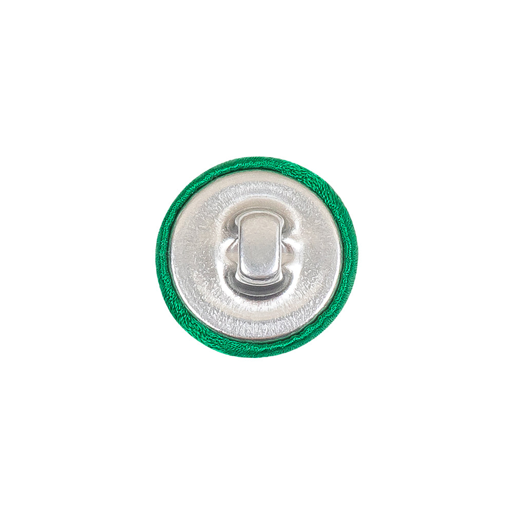 Mood Exclusive Kelly Green Silk Covered Button - 24L/15mm