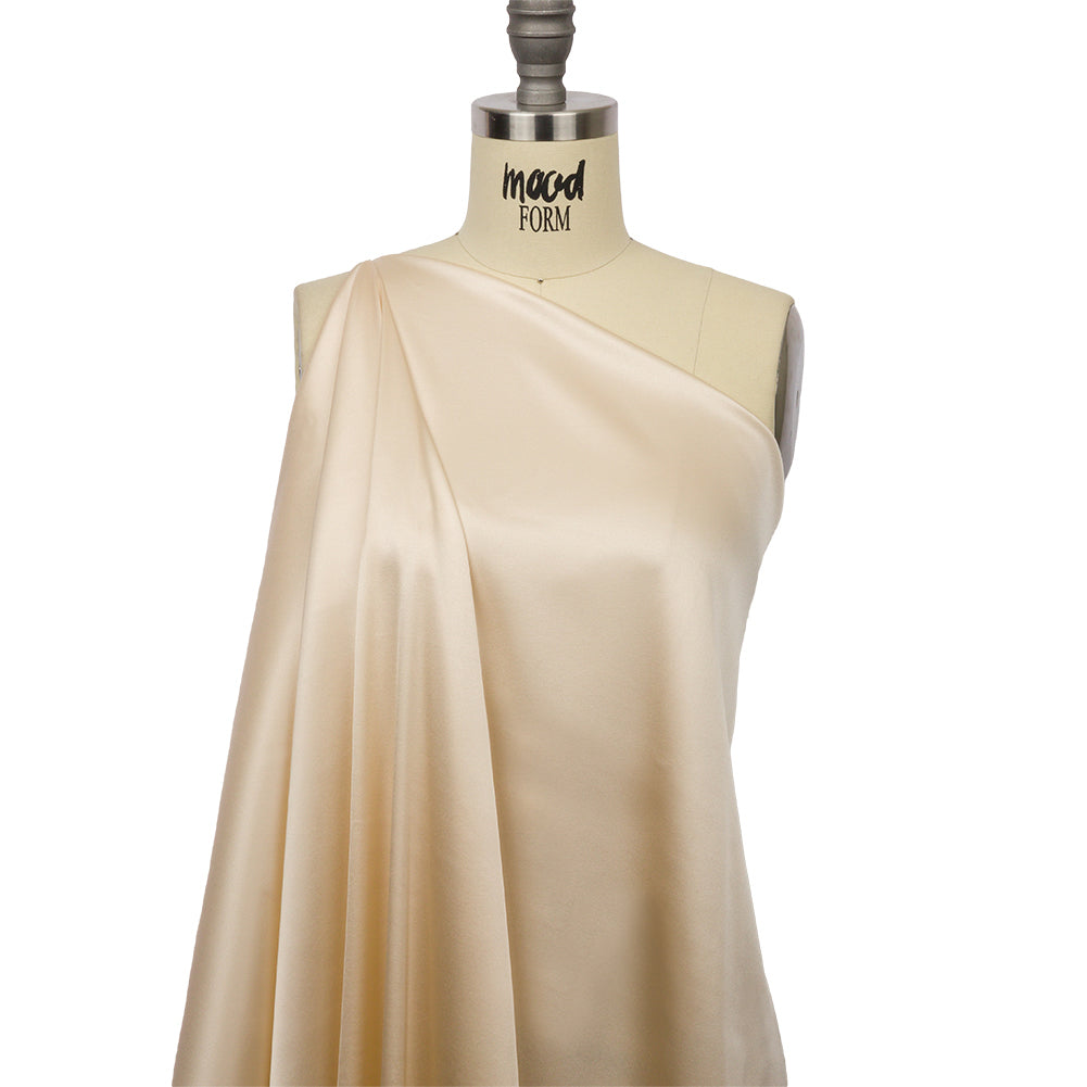 Stretch Silk Charmeuse - Tapioca - Premium Collection