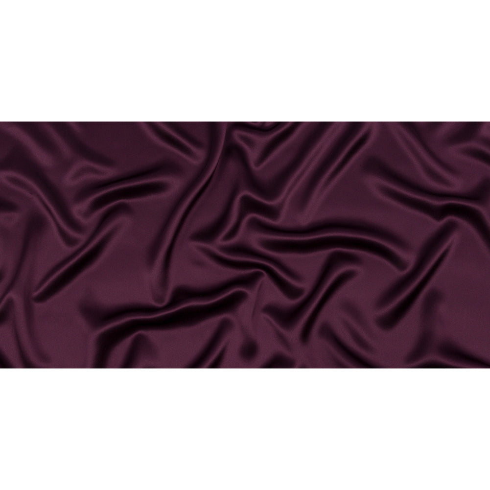 Stretch Silk Charmeuse - Eggplant - Premium Collection