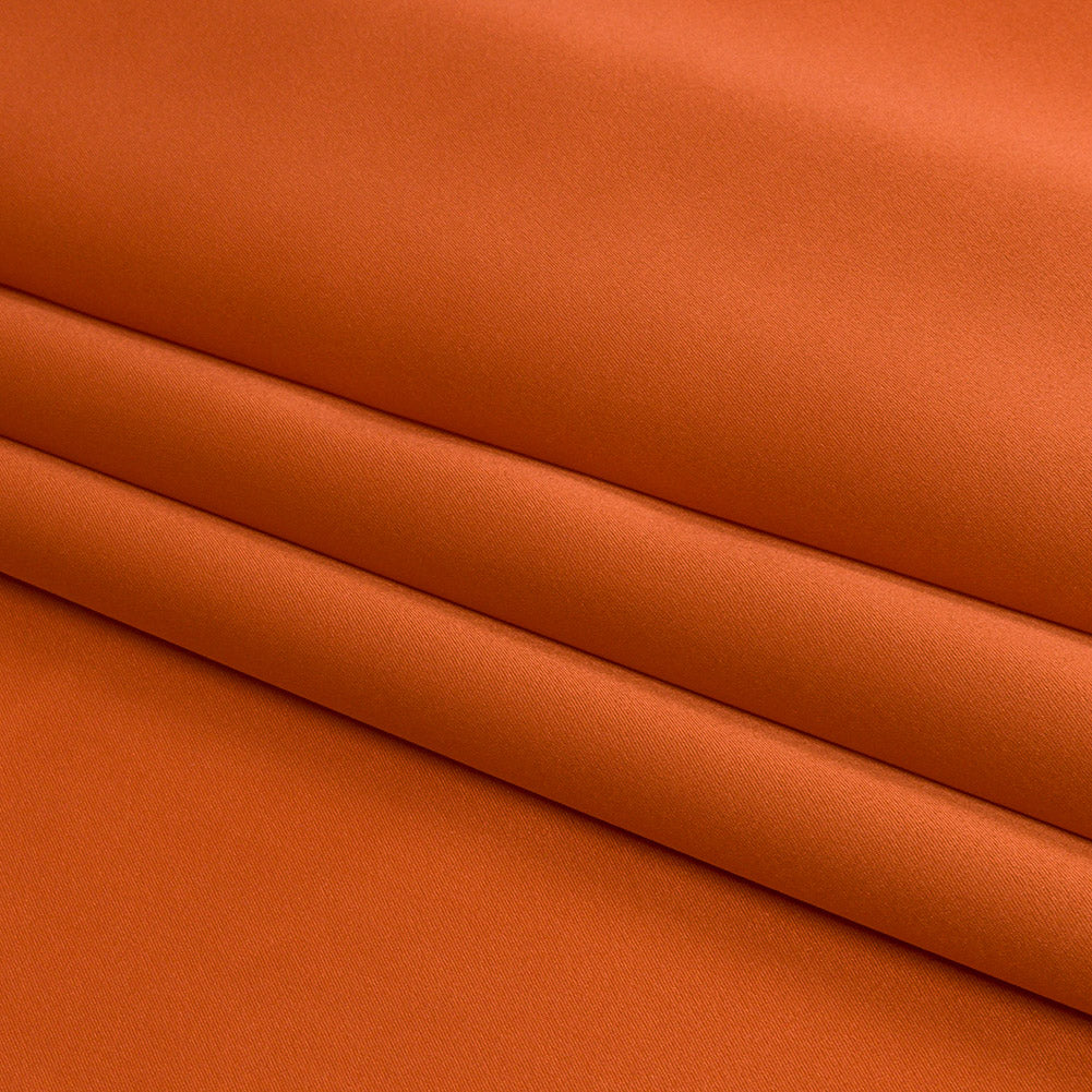 Stretch Silk Charmeuse - Burnt Orange - Premium Collection