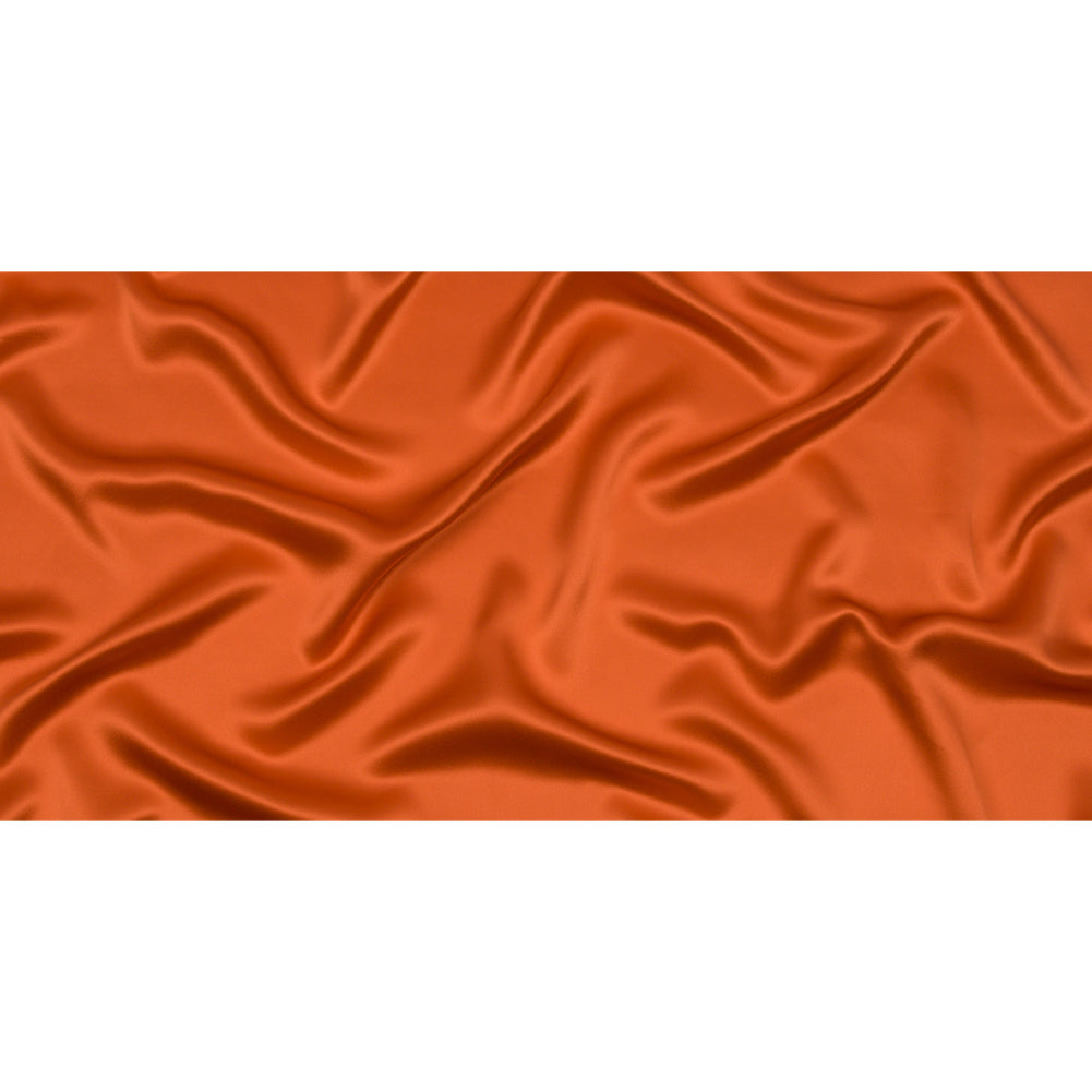 Stretch Silk Charmeuse - Burnt Orange - Premium Collection