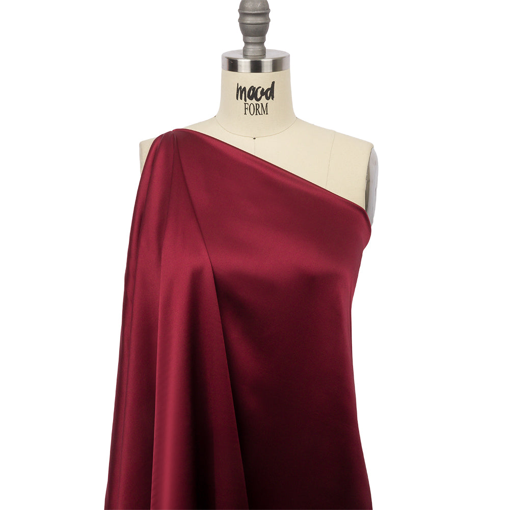 Stretch Silk Charmeuse - Port - Premium Collection