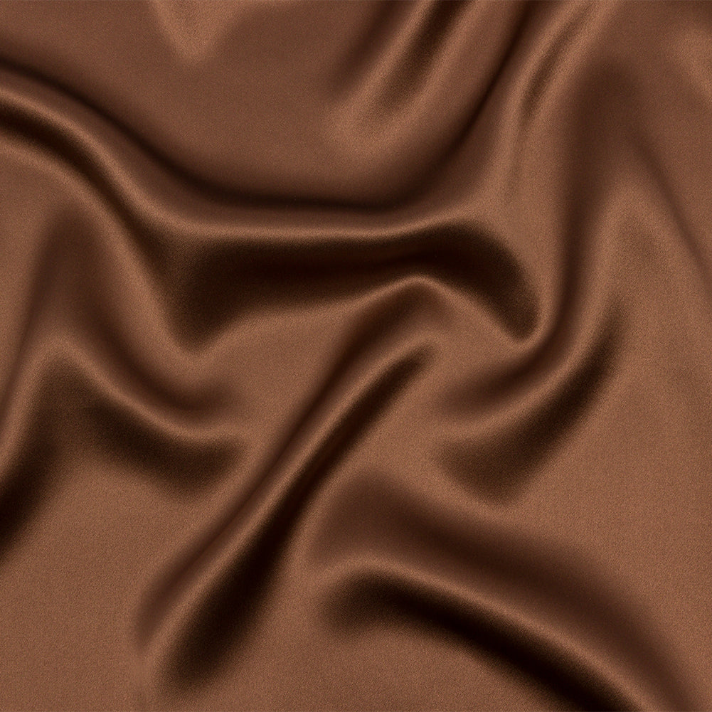 Stretch Silk Charmeuse - Light Brown - Premium Collection