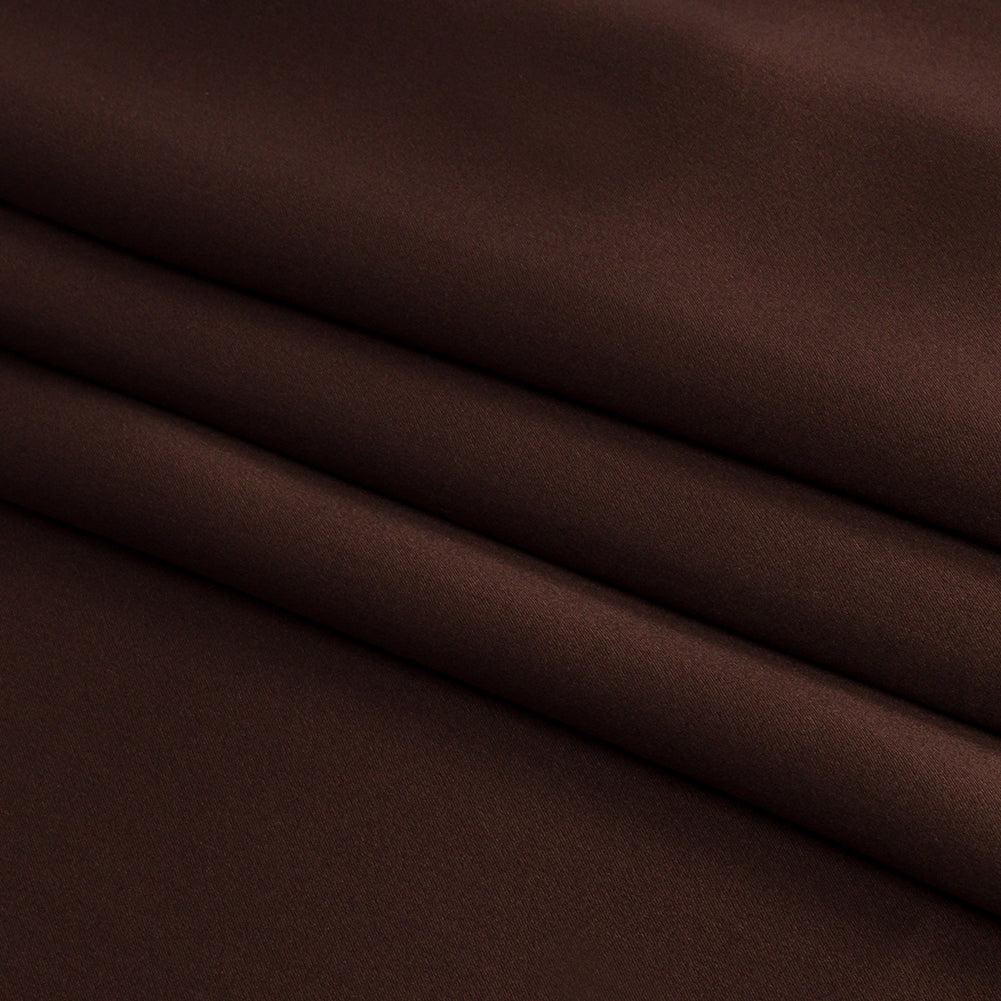 Stretch Silk Charmeuse - Dark Brown - Premium Collection