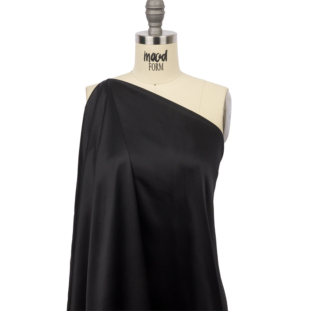Stretch Silk Charmeuse - Black - Premium Collection