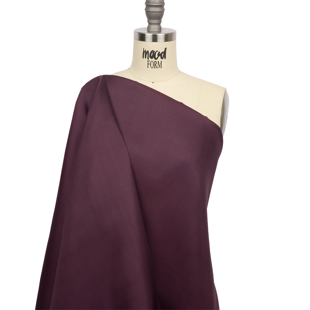 Silk Satin-Face Organza 54" - Eggplant - Premium Collection