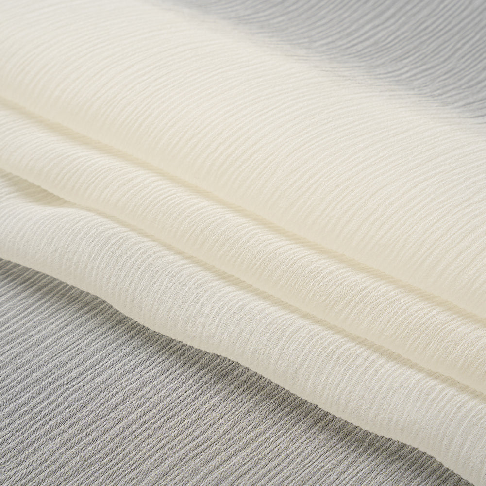 Crinkled Silk Chiffon - Antique White - Premium Collection