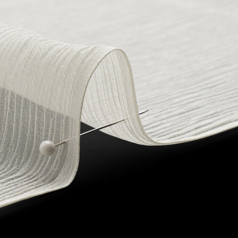 Crinkled Silk Chiffon - Antique White - Premium Collection
