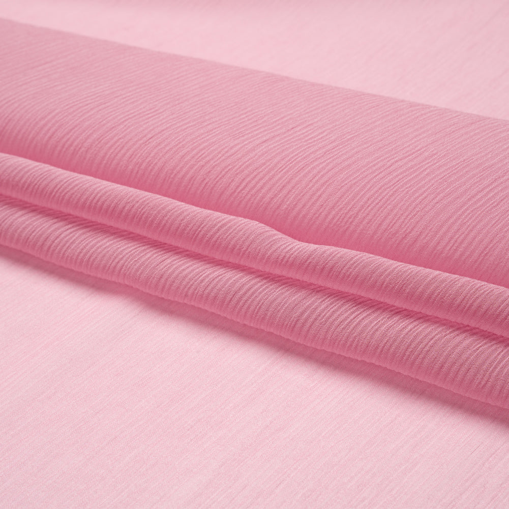 Crinkled Silk Chiffon - Polignac Pink - Premium Collection
