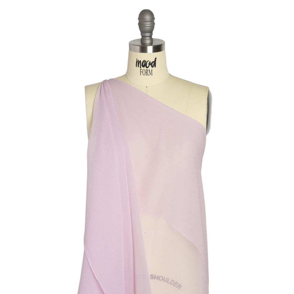 Crinkled Silk Chiffon - Lavender Fog - Premium Collection
