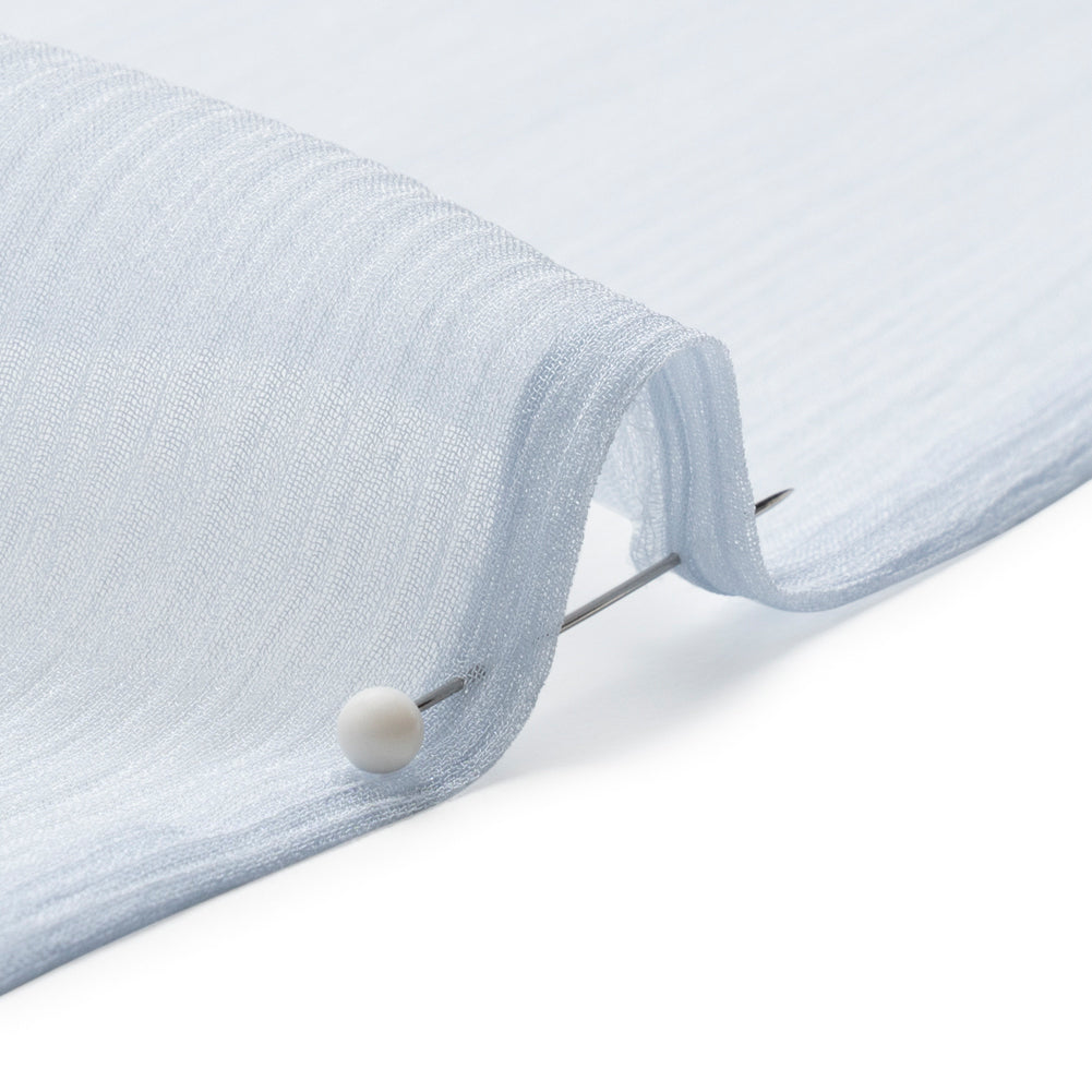 Crinkled Silk Chiffon - Baby Blue - Premium Collection