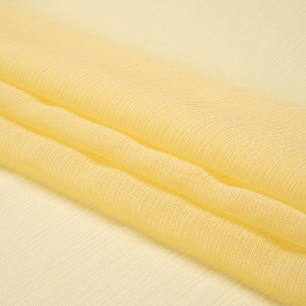 Crinkled Silk Chiffon - French Vanilla - Premium Collection