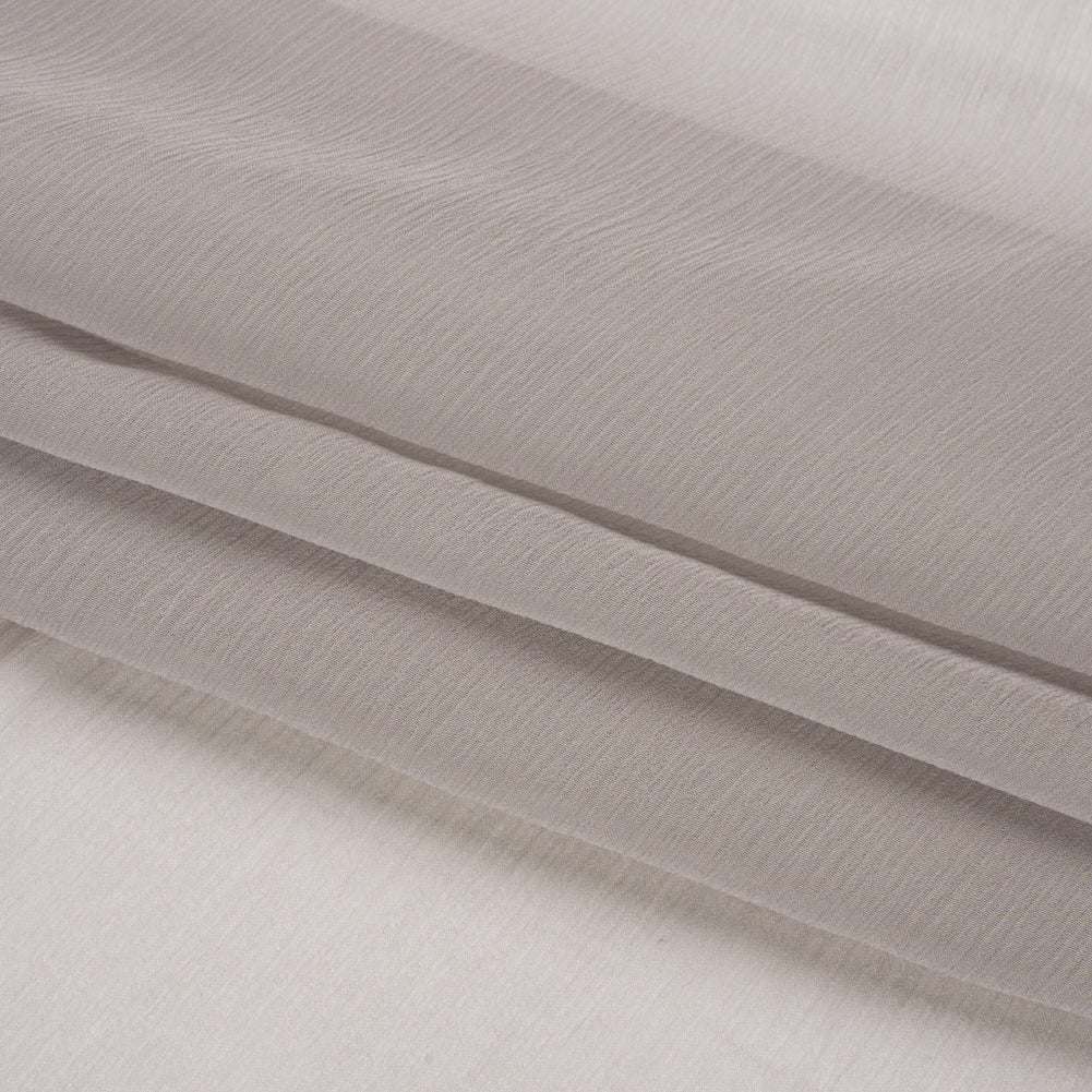 Crinkled Silk Chiffon - Silver - Premium Collection