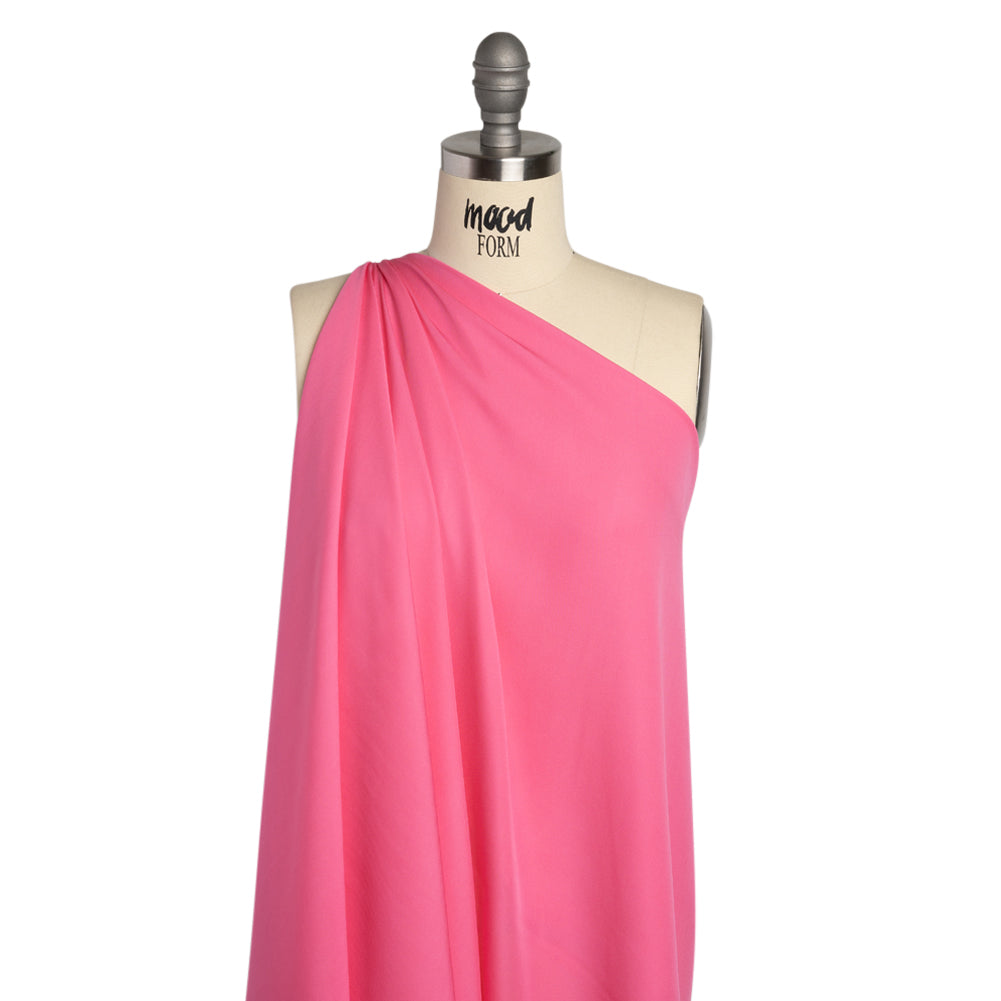 Silk Double Georgette - Carmine Rose - Premium Collection
