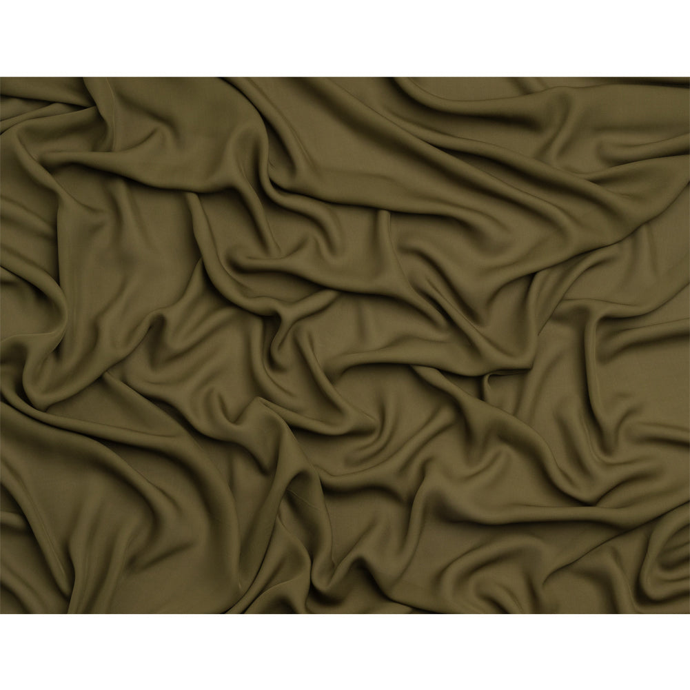 Silk Double Georgette - Olive Green - Premium Collection