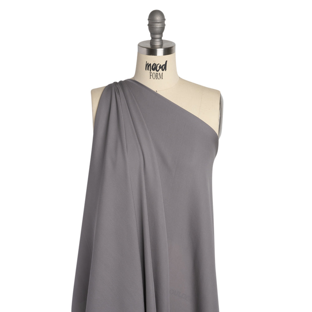 Silk Double Georgette - Dark Silver - Premium Collection