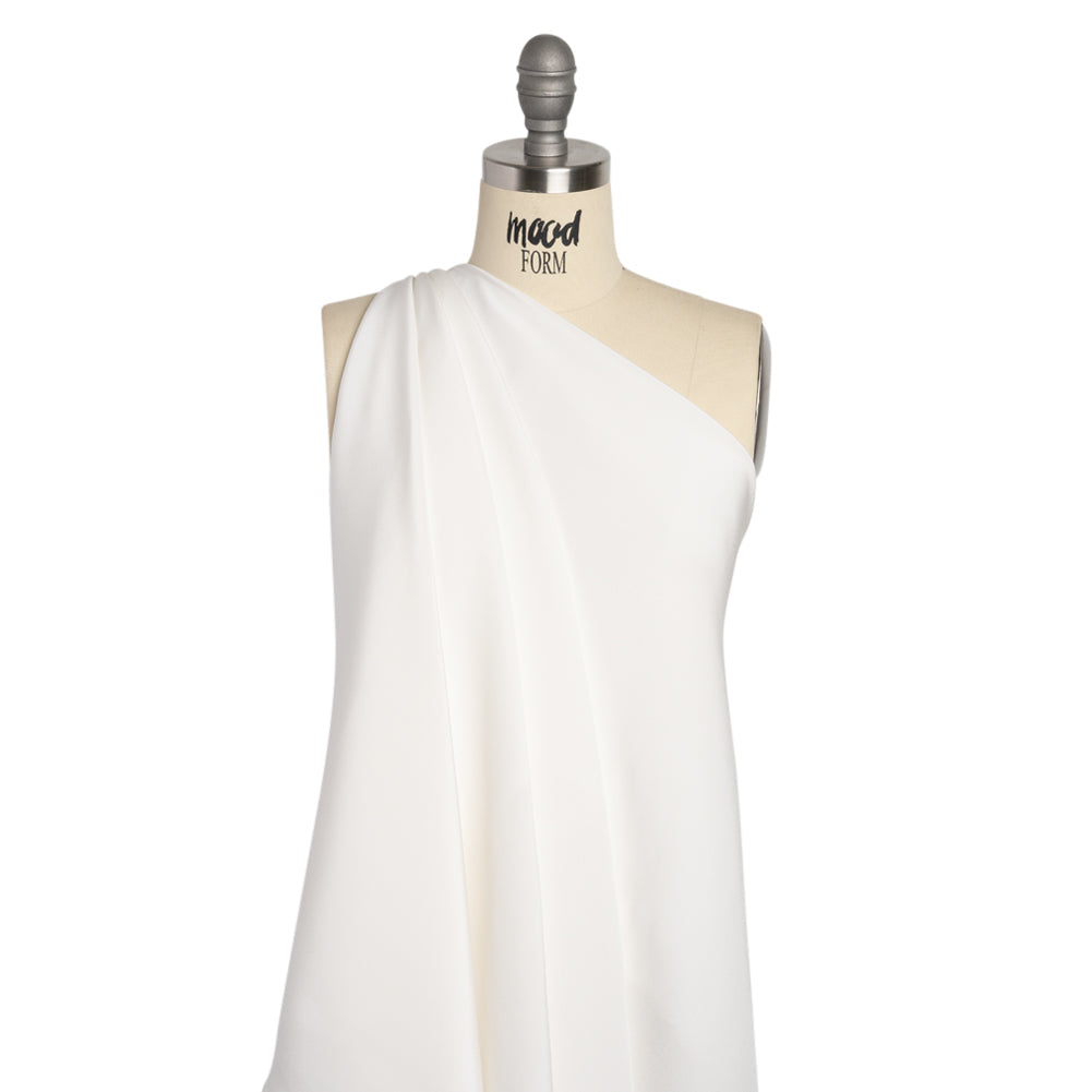 Silk 4-Ply Crepe 44" - Whisper White - Premium Collection