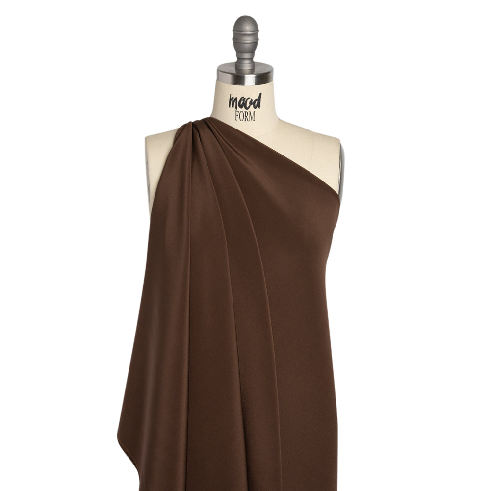 Silk 4-Ply Crepe 44" - Dark Brown - Premium Collection