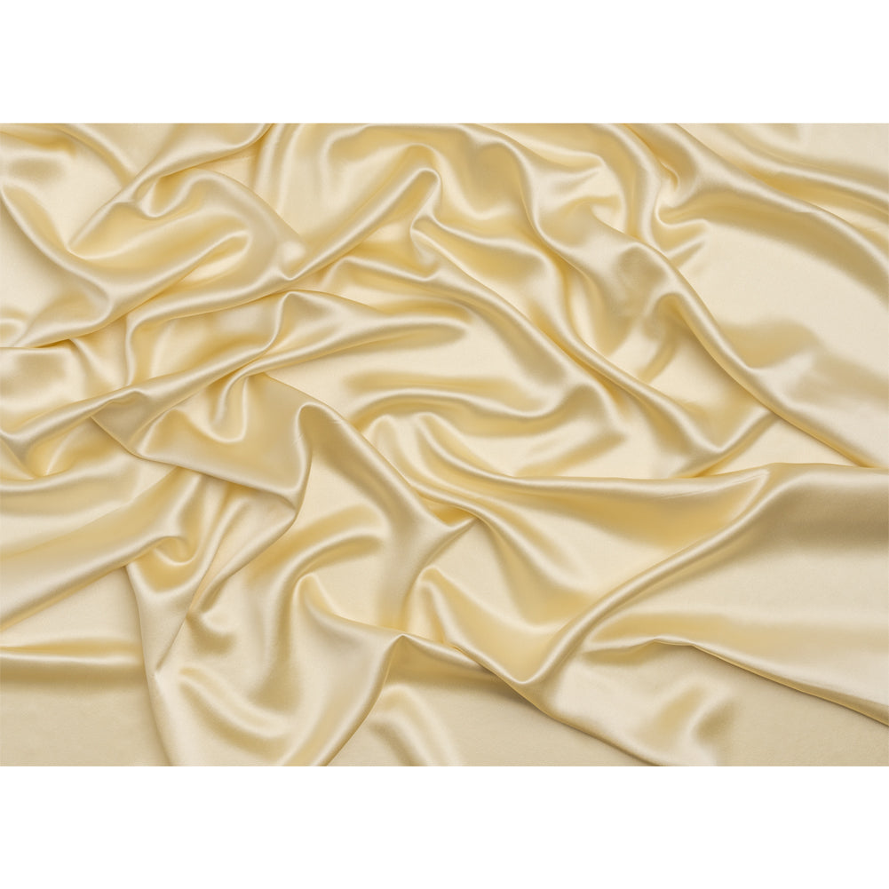 Silk Crepe Back Satin - Pale Yellow - Premium Collection